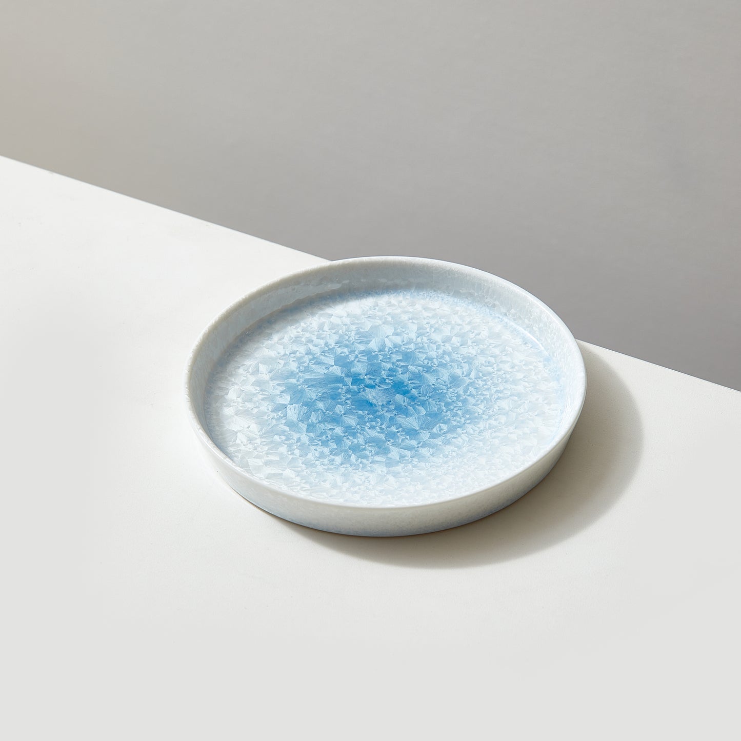 Blue Flambe Glazed Dessert Plate