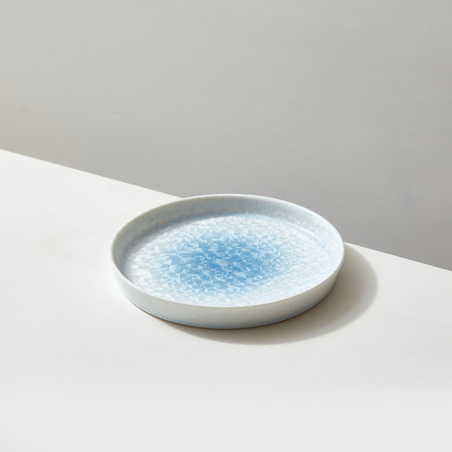 Blue Flambe Glazed Dessert Plate