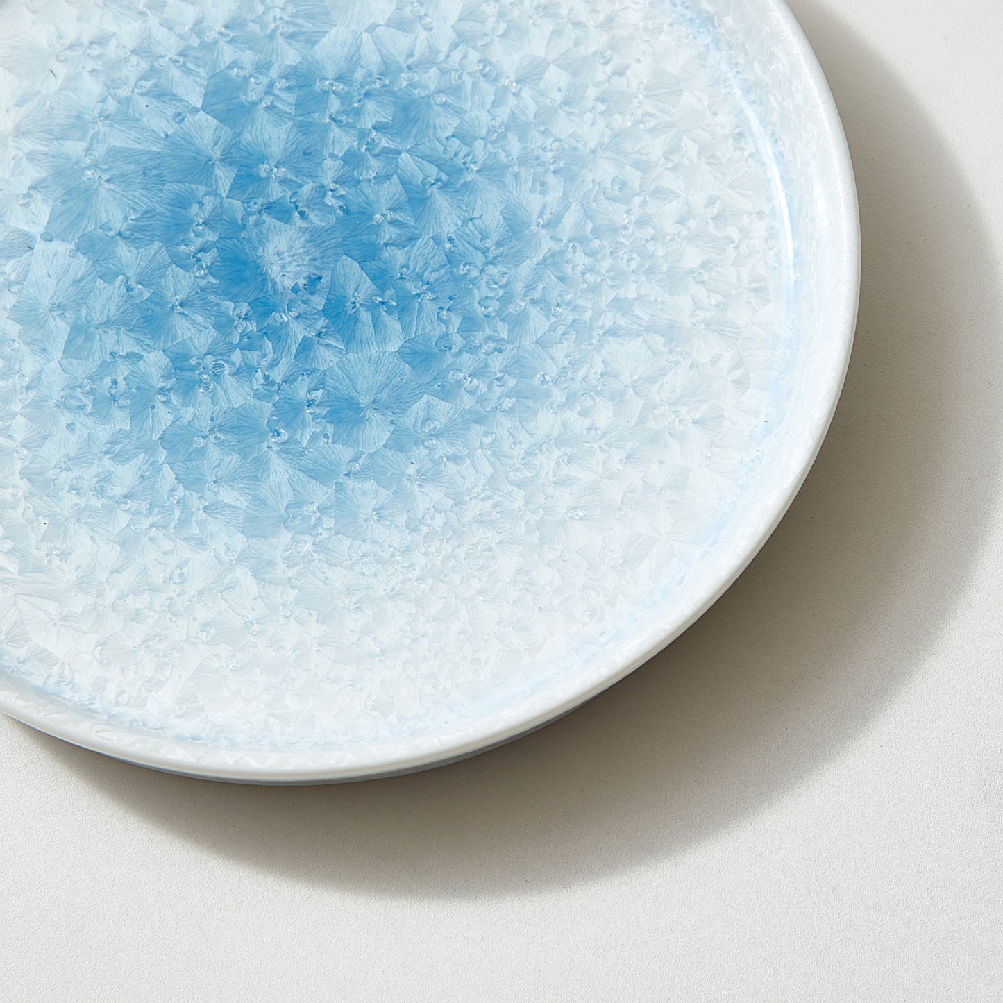 Blue Flambe Glazed Dessert Plate
