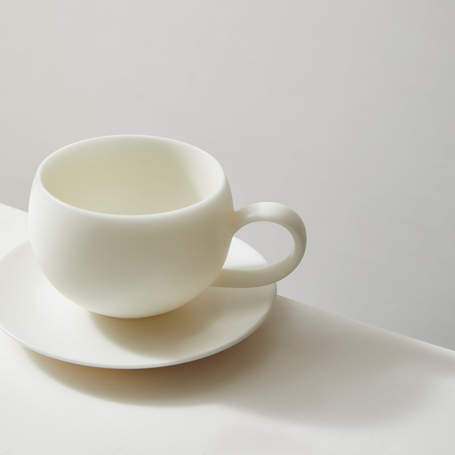 Matte Ivory Jade Coffee Cup set