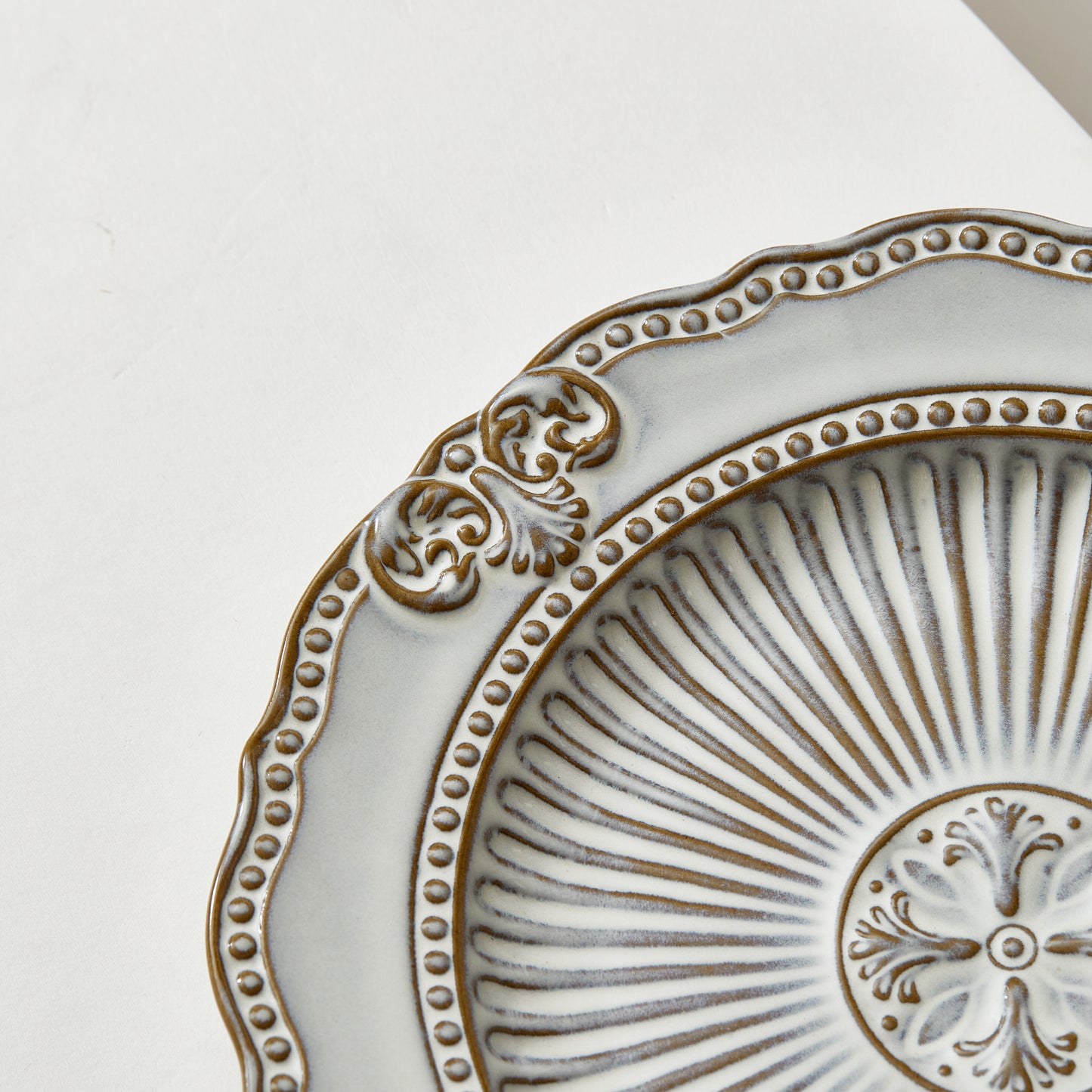 Baroque Embossed Iris Dinner Platter