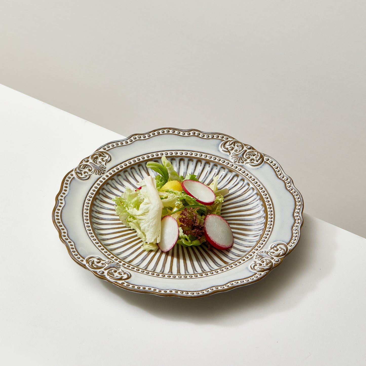 Baroque Embossed Iris Dinner Platter