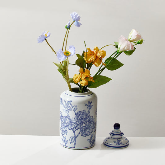 Blue and White Chrysanthemum Porcelain Vase